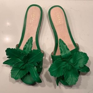 Cecelia New York Lila Green Melon Sandals